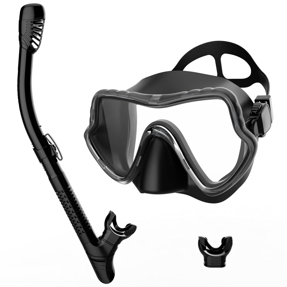 G2RISE SN02 Snorkel Set - Snorkeling Gear Mask with Breath Easy Airflow Tech & Foldable Design for Adults