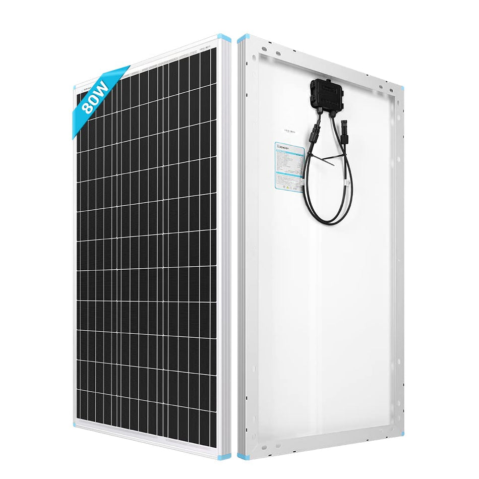 Renogy 12V 80W/100W/175W/200W Solar Panel with High Efficiency Monocrystaline Module for Off Grid Solar Panel System, Boat, Caravan, RV