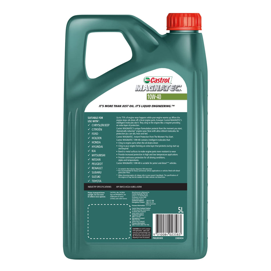 Castrol Magnatec 10W-40 Engine Oil 5 Litre