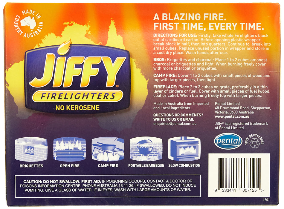 Jiffy Firelighter 24 Cubes, White