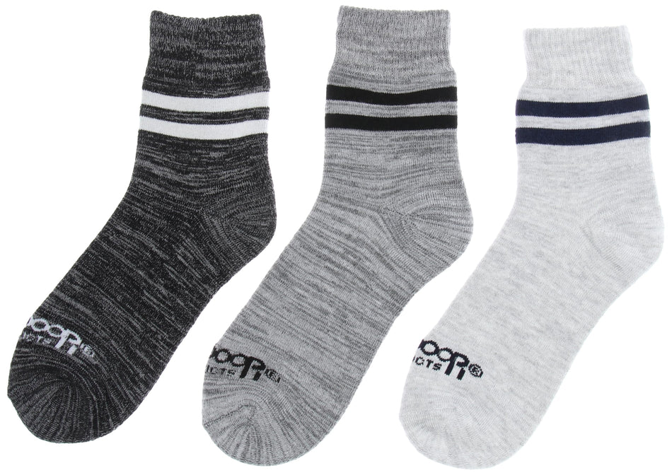 Outdoor Products Men's Socks Set, Quarter Length Alignment Line, Moisture Absorption, Heat Generating Socks Set, Assorted A, Assorted A, L