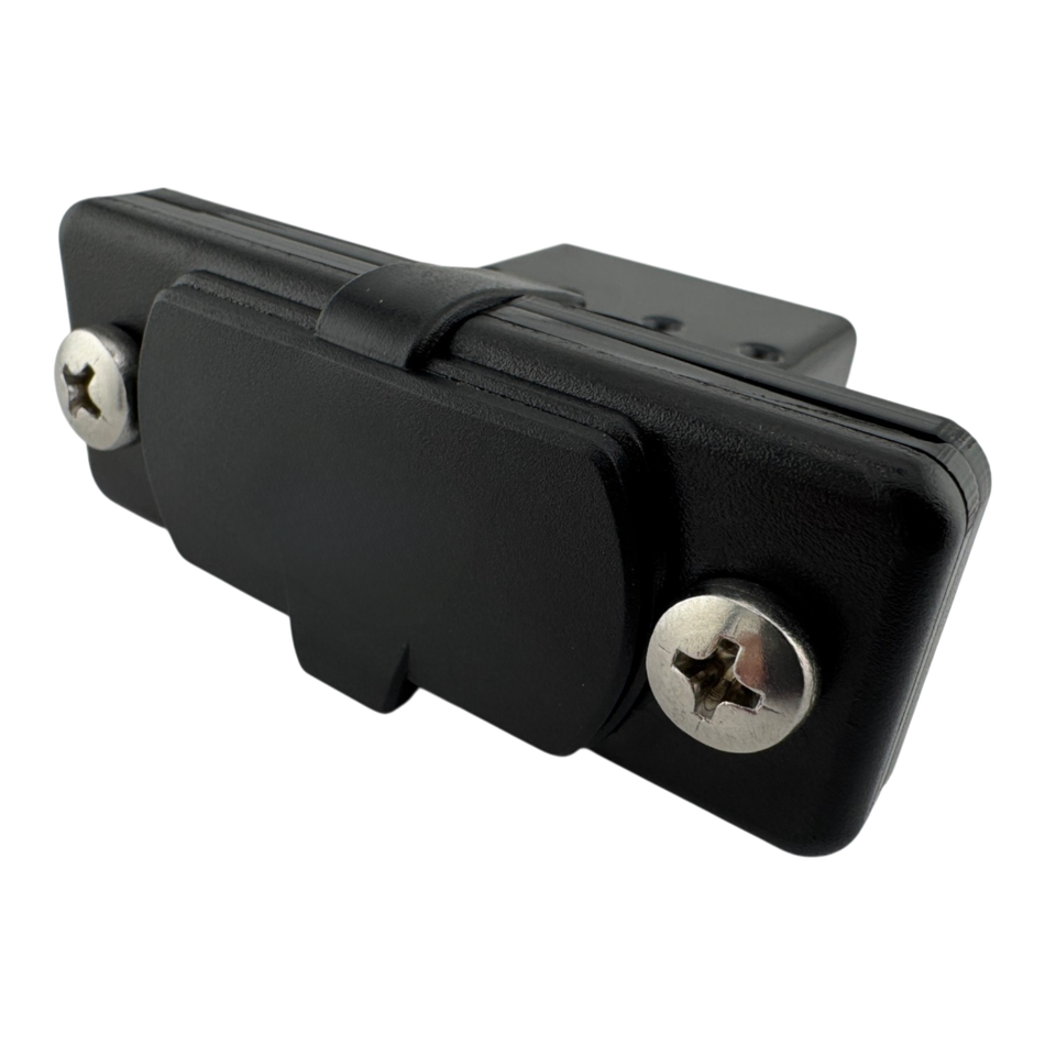 50A Panel Mount Connector Kit with Weatherproof Dust Cover - 2 Pack Heavy Duty Power Plug, Plated Copper Terminals, Polycarbonate Housing, Acrylic Spacers, & Stainless Steel Hardware