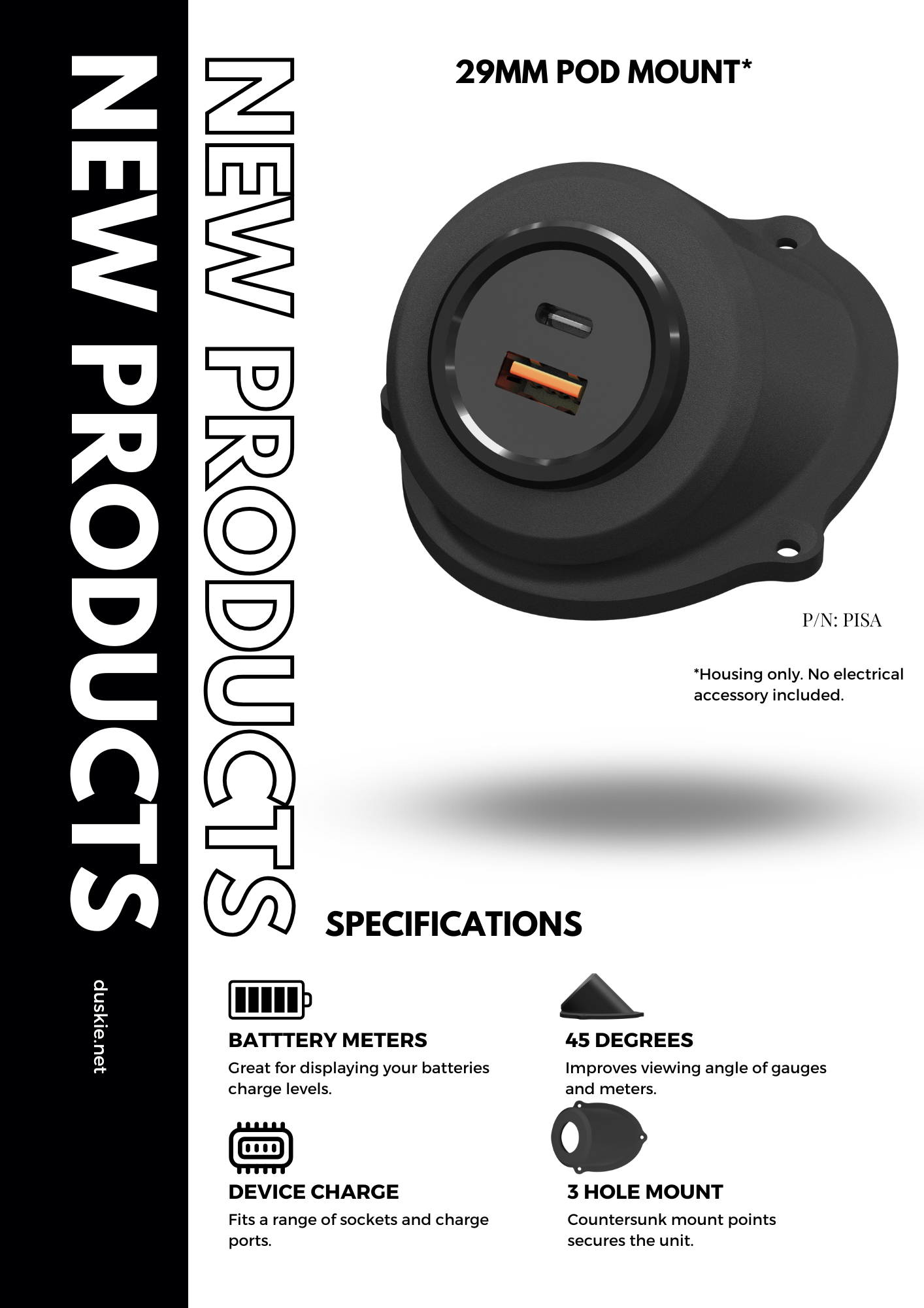 45 DEGREE POD MOUNT FOR 28MM ACESSORIES