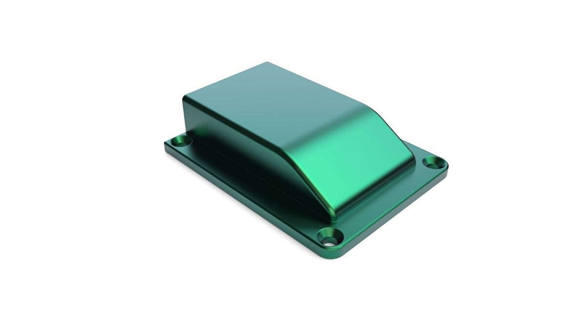 Duskie green billet aluminium housing for 2-way 50A connector, ideal for 4x4 and canopies.
