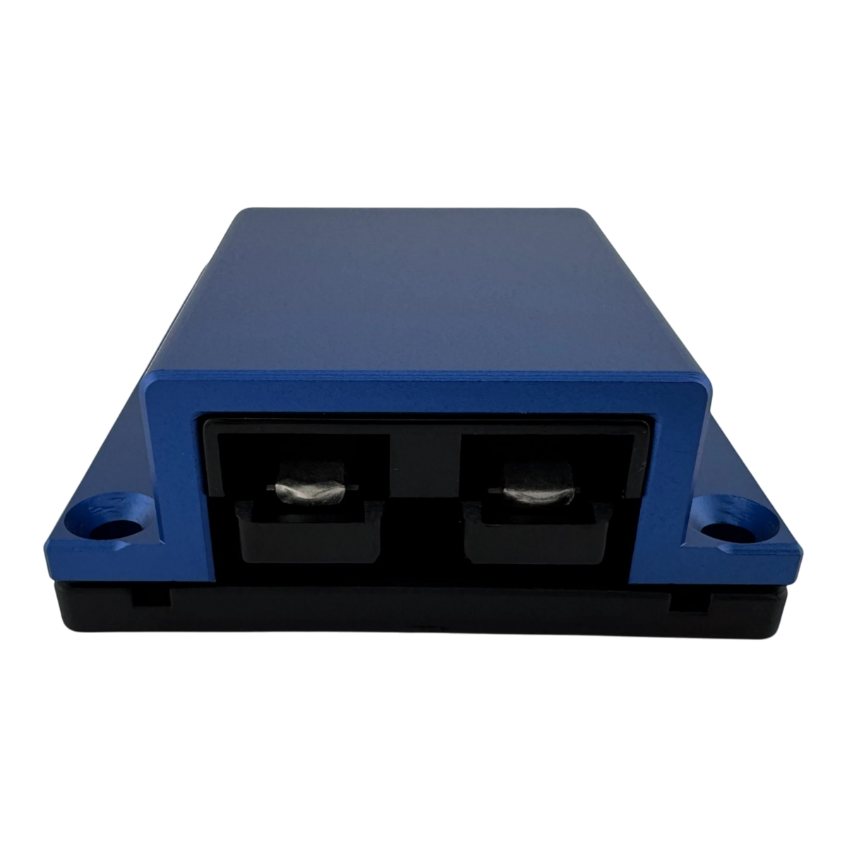 Duskie blue billet aluminium housing kit with 2-way 50A connector, ideal for 4x4 and canopies.