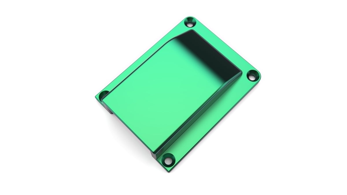 Duskie green billet aluminium housing kit with 2-way 50A connector mount for 4x4 and canopies.
