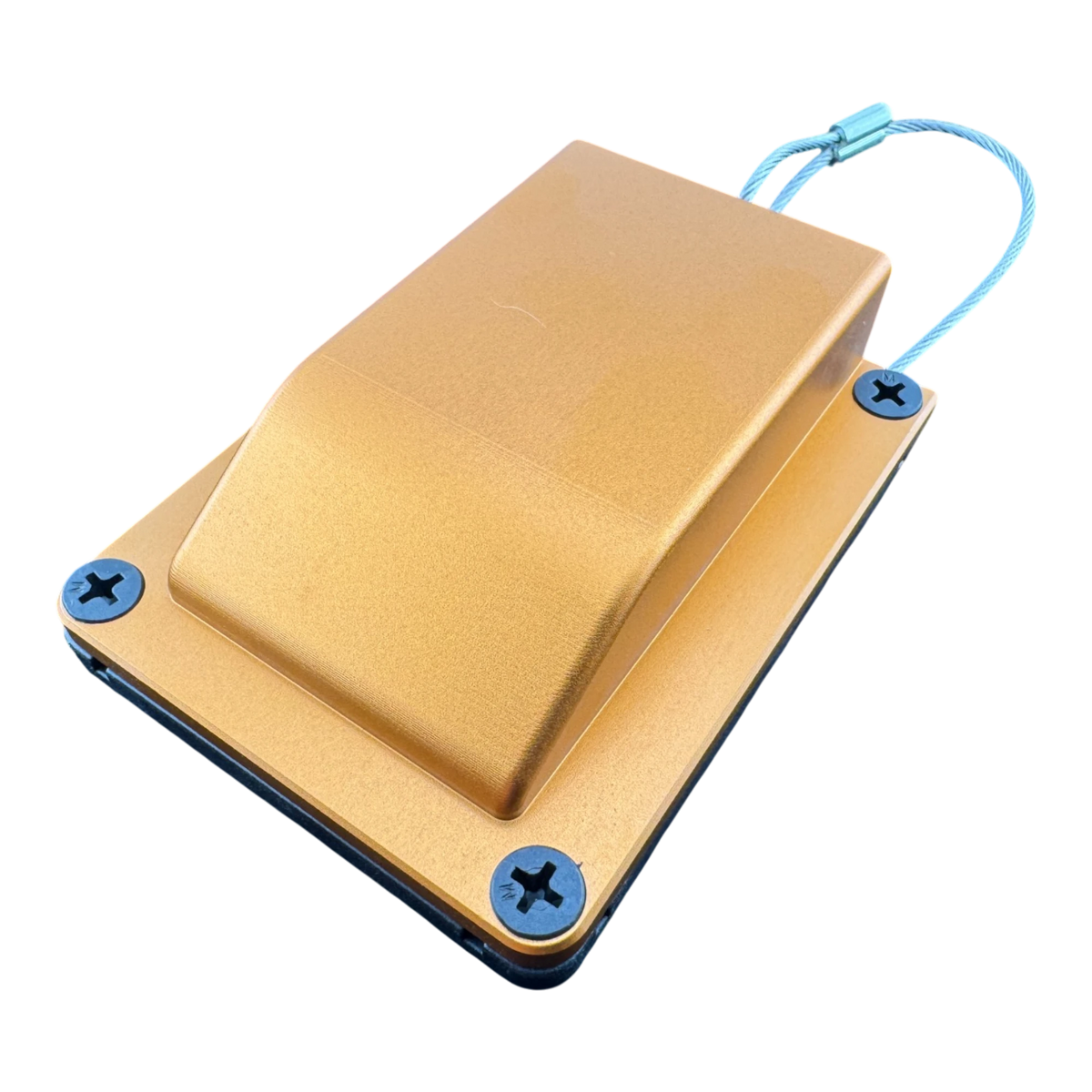 Duskie orange anodised billet aluminium housing kit with 2-way 50A connector and dust cap.