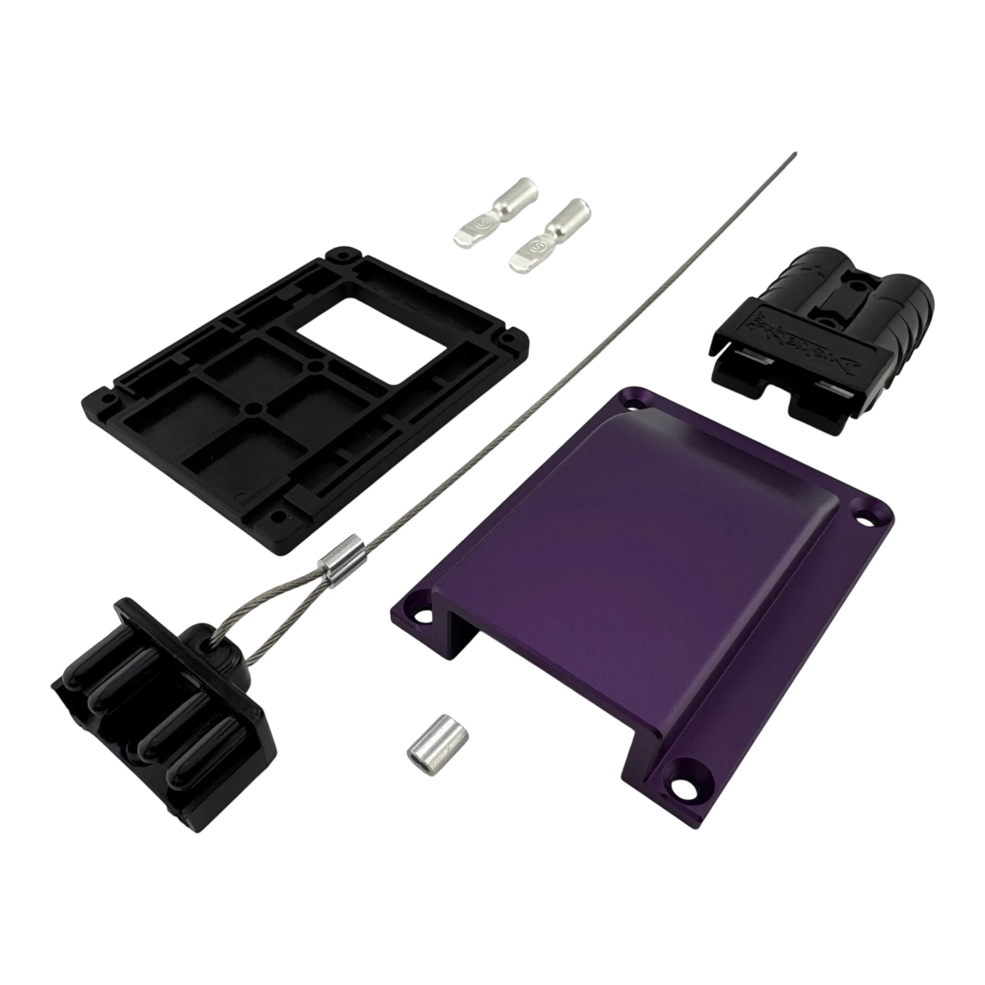 Duskie purple billet aluminium housing kit with 2-way 50A connector and dust cap for 4x4