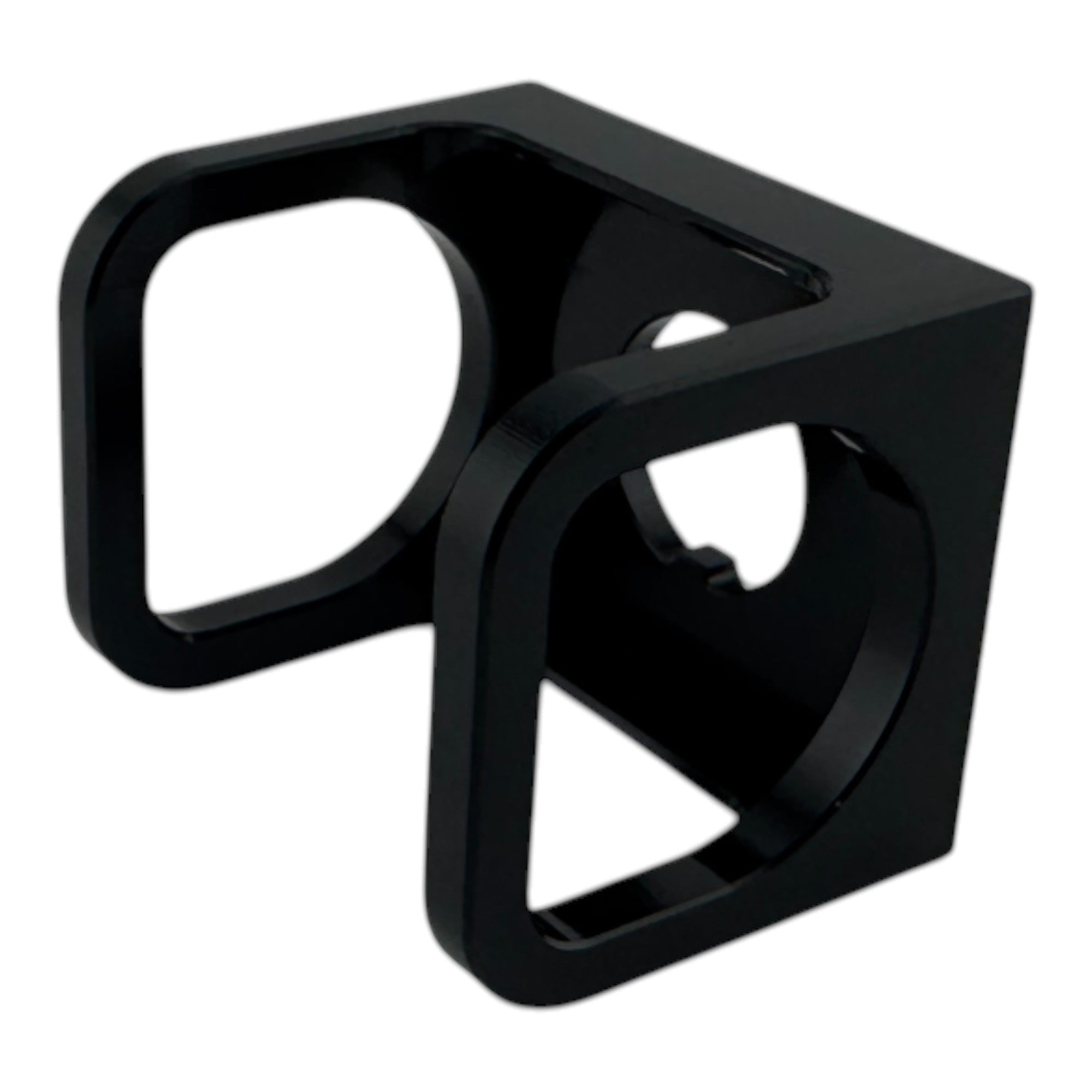 Duskie black anodized billet aluminum ISS-style toggle switch guard, designed to prevent accidental activation.