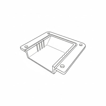 Duskie silver billet aluminum cover for 3-way 50A Anderson connector with stainless hardware.