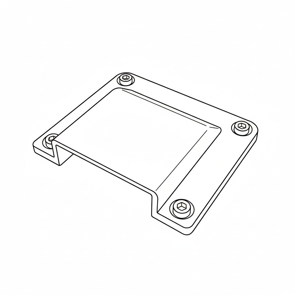 Duskie silver billet aluminum cover for 3-way 50A Anderson connector with stainless hardware.