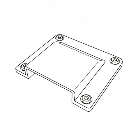 Duskie silver billet aluminum cover for 3-way 50A Anderson connector with stainless hardware.