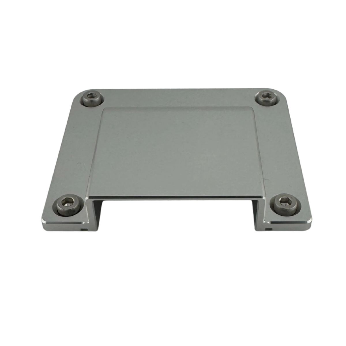 Duskie silver billet aluminum cover for 3-way 50A Anderson connector with stainless hardware.