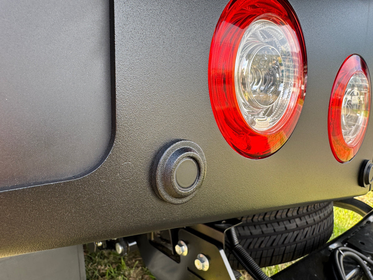 Duskie black nylon sensor relocator housing for Toyota Hilux 2026+ tray and canopy integration