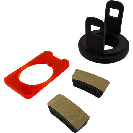 Duskie 4-pack black nylon sensor relocator housings with orange acrylic spacer and foam tape for Toyota Hilux 2026+