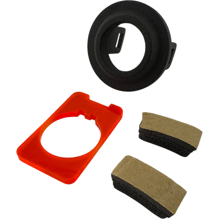 Duskie 4-Pack Sensor Relocator Housings for Toyota Hilux 2026+, black nylon, orange spacer, adhesive foam tape