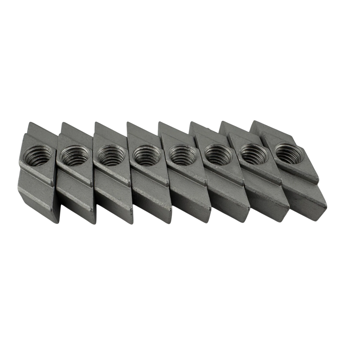 Duskie SS316 M8 channel nuts, 8-pack, for roof racks with 10mm gap and 21mm chamber. Stainless steel.
