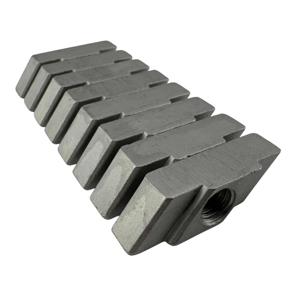 Duskie SS316 stainless steel M8 channel nuts, 8-pack, for roof racks with 10mm gap and 21mm chamber.