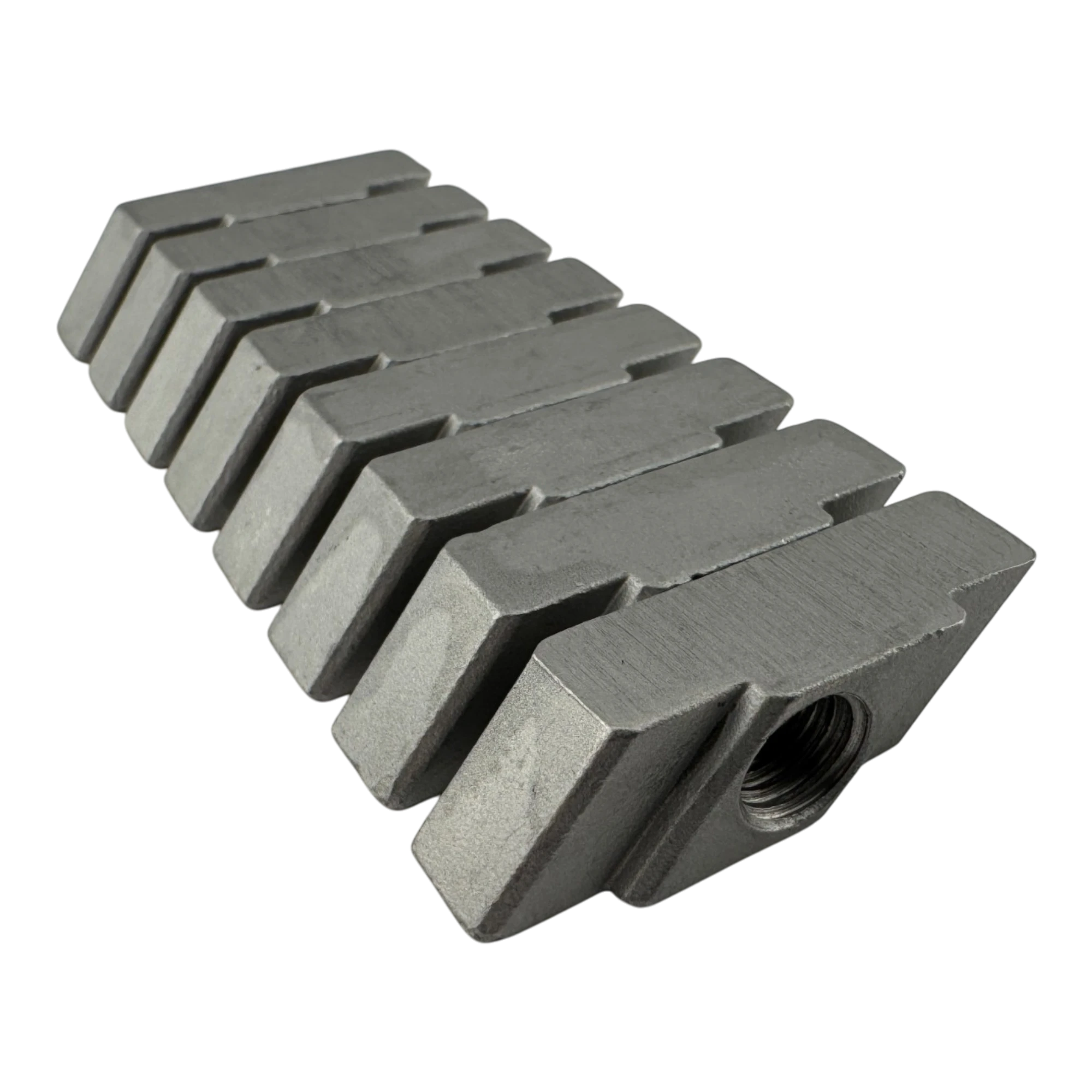 Duskie SS316 stainless steel M8 channel nuts, 8-pack, for roof racks with 10mm gap and 21mm chamber.