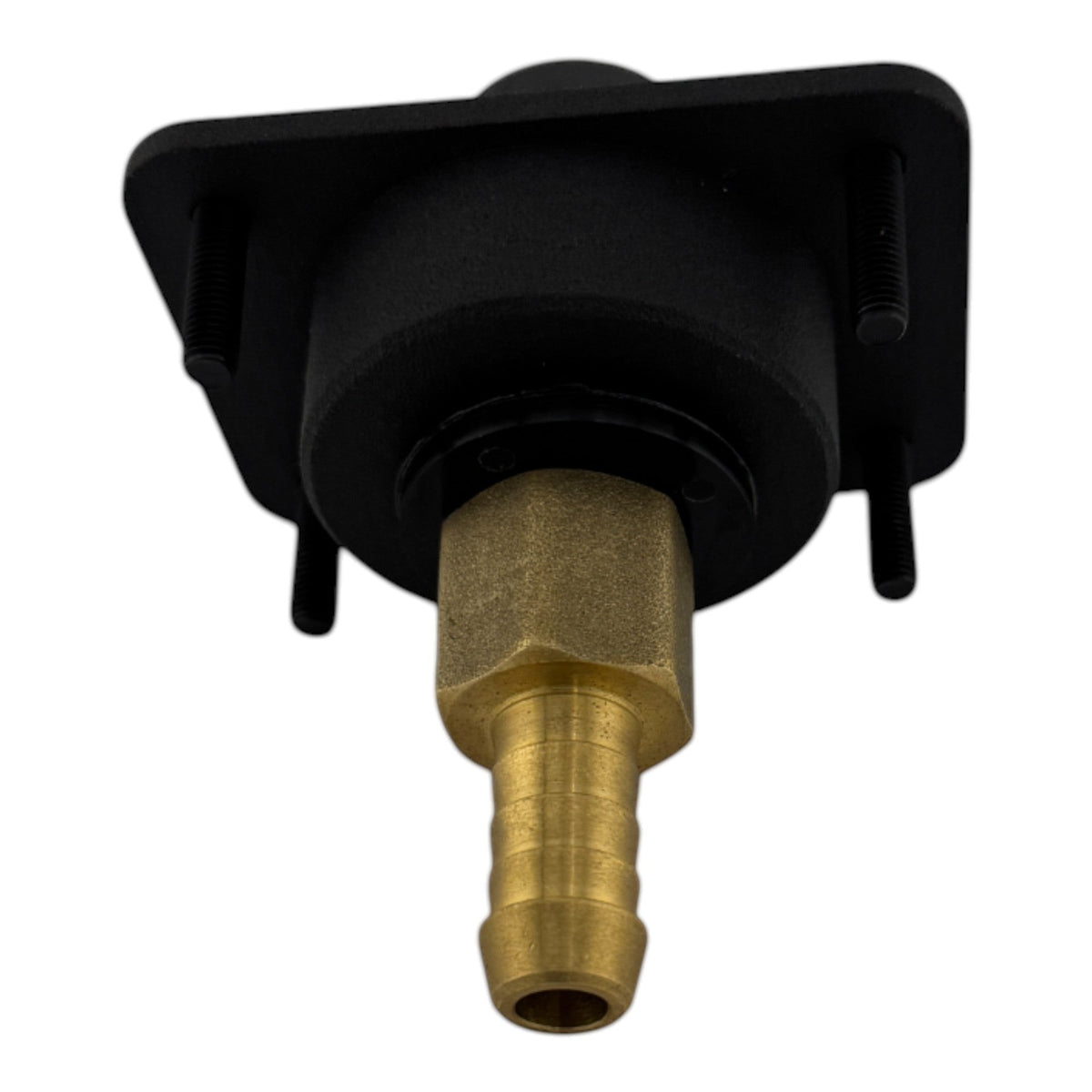 Duskie Nitto Legris coupler with black panel and brass barb fitting for air and water connections.
