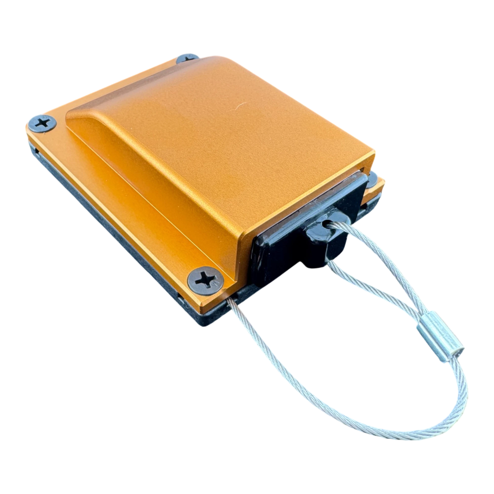 Duskie orange billet aluminium housing kit with 2-way 50A connector and dust cap, ideal for 4x4 canopies.