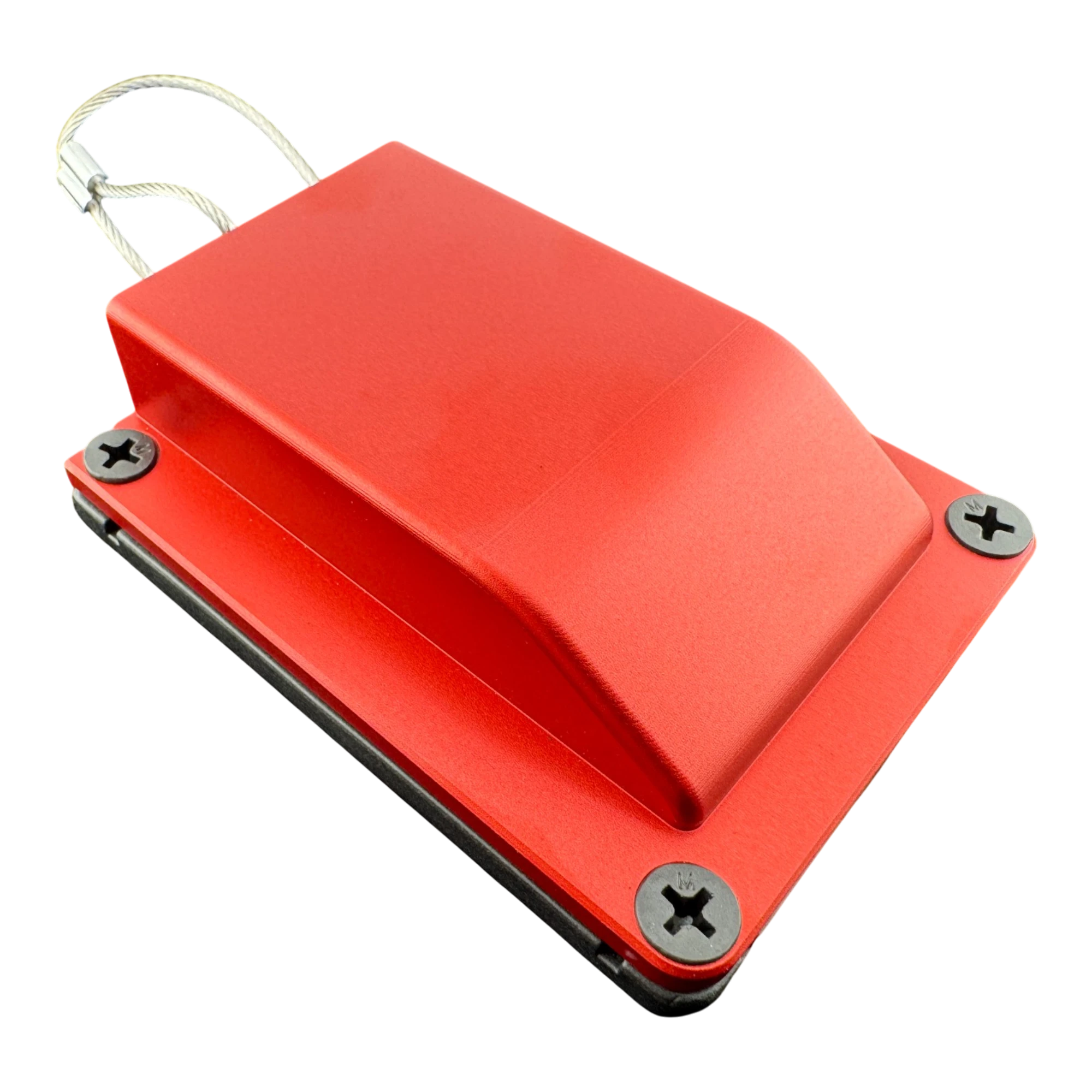 Duskie red billet aluminium housing kit with 2-way 50A connector and dust cap, ideal for 4x4 and canopies.