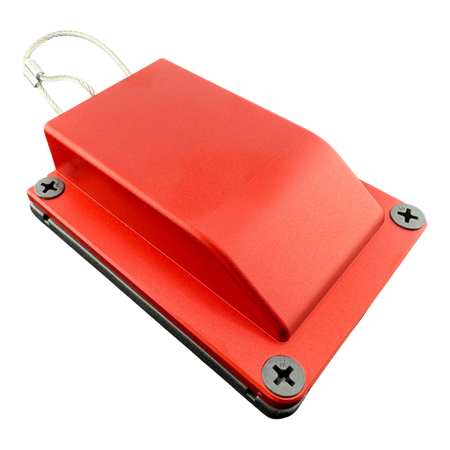 Duskie red billet aluminium housing kit with 2-way 50A connector and dust cap, ideal for 4x4 and canopies.