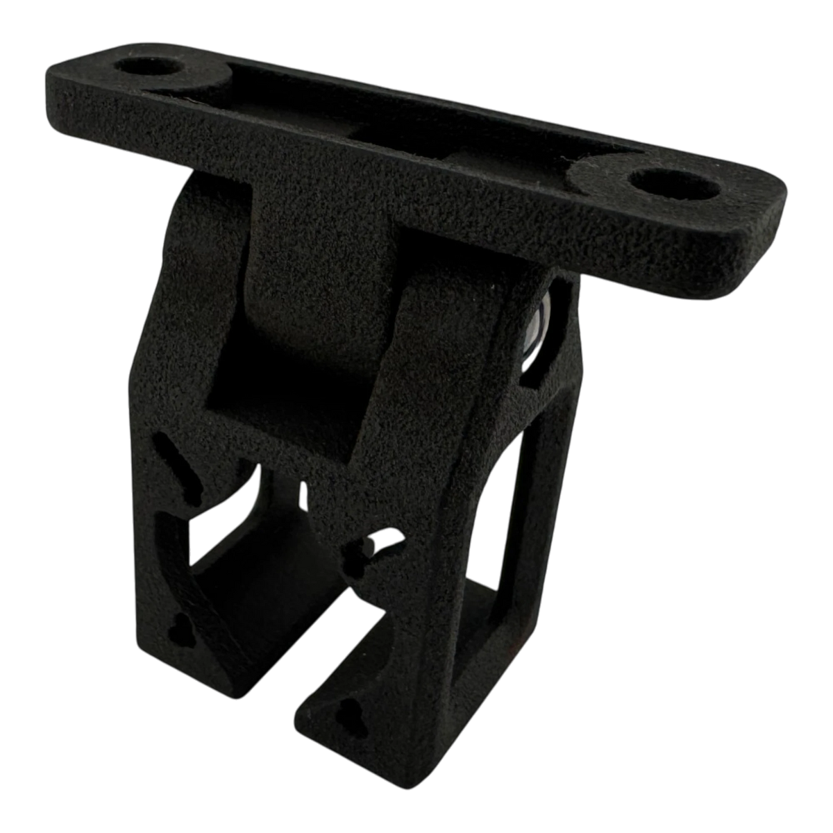 Duskie black textured nylon hinged adjustable reverse camera relocation bracket for aftermarket ute trays.