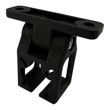 Duskie black textured nylon hinged adjustable reverse camera relocation bracket for aftermarket ute trays.