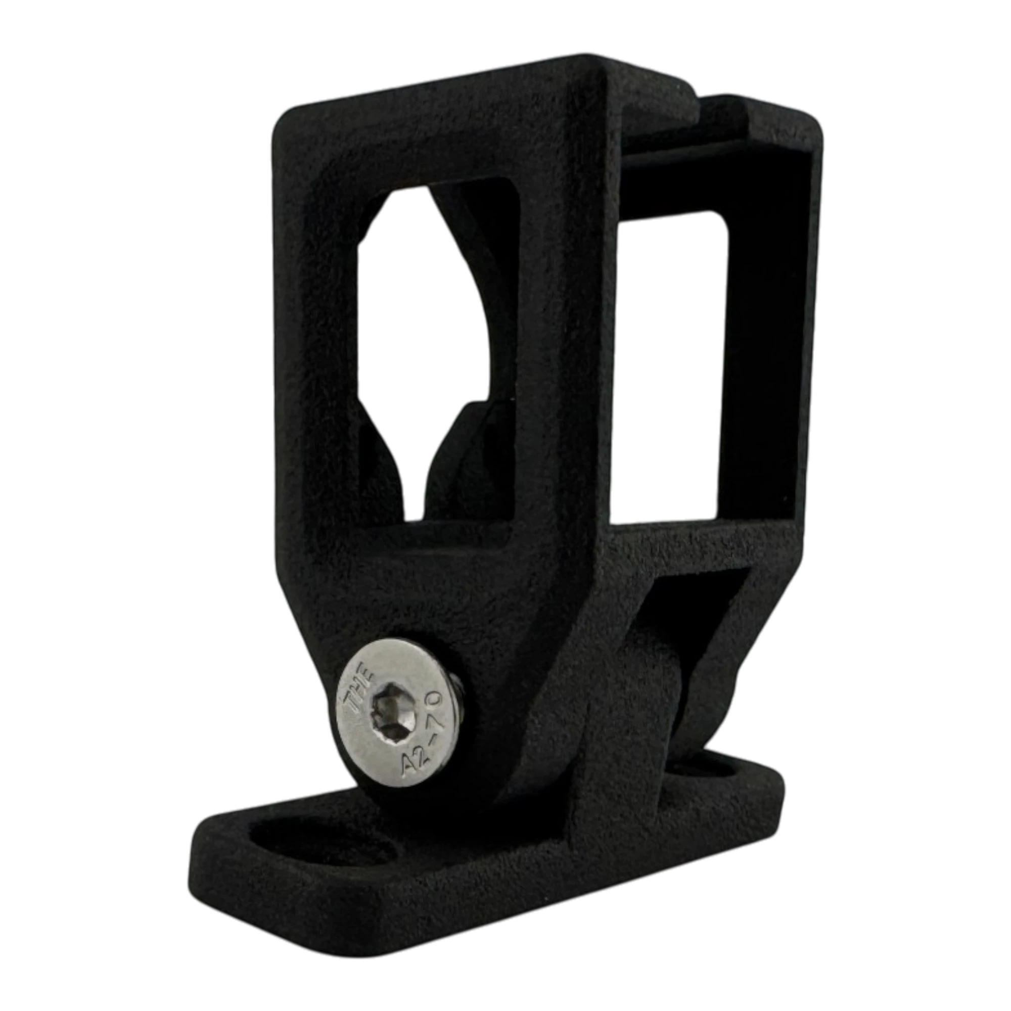 Duskie black textured nylon hinged adjustable reverse camera relocation bracket for aftermarket ute trays.