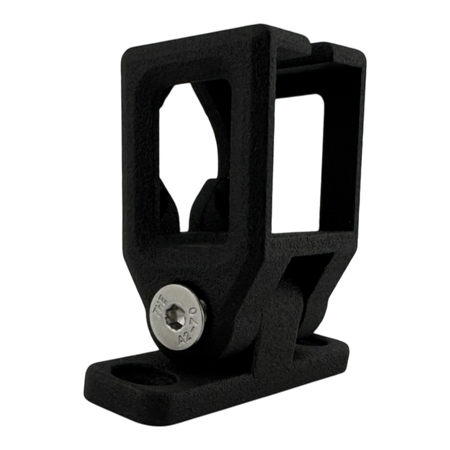 Duskie black textured nylon hinged adjustable reverse camera relocation bracket for aftermarket ute trays.