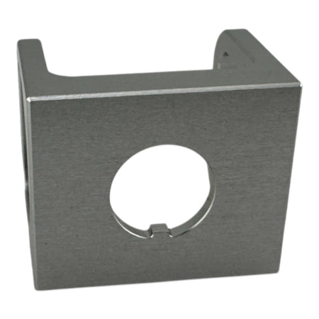 Duskie silver billet aluminum ISS-style toggle switch guard with hinged cover for vintage automotive and industrial use.