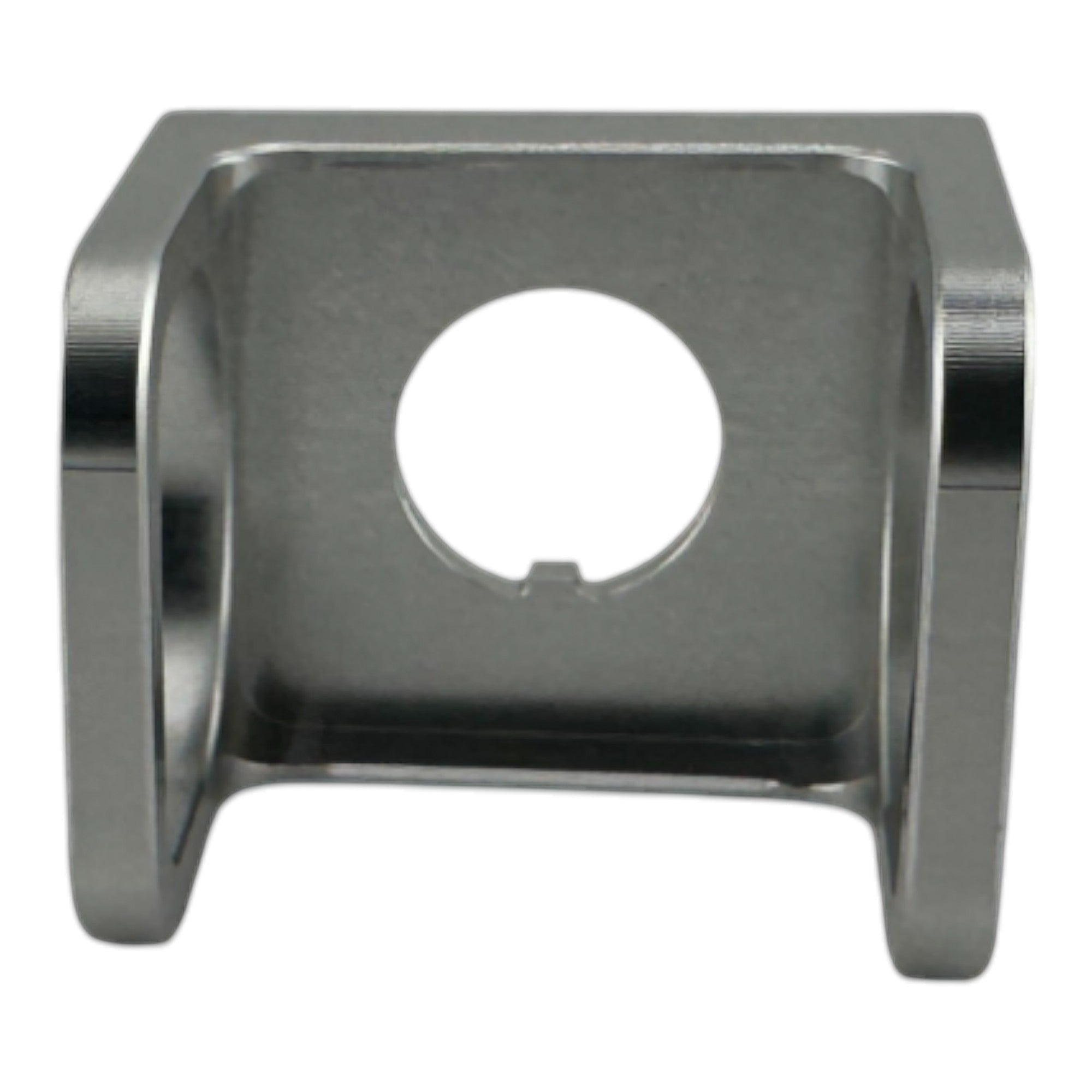 Duskie silver billet aluminum ISS-style toggle switch guard with hinged cover for preventing accidental activation.