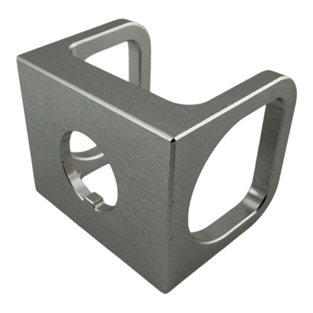 Duskie silver billet aluminum ISS-style toggle switch guard with hinged cover for preventing accidental activation.
