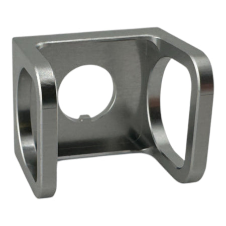 Duskie silver billet aluminum ISS-style toggle switch guard with hinged cover for preventing accidental activation.