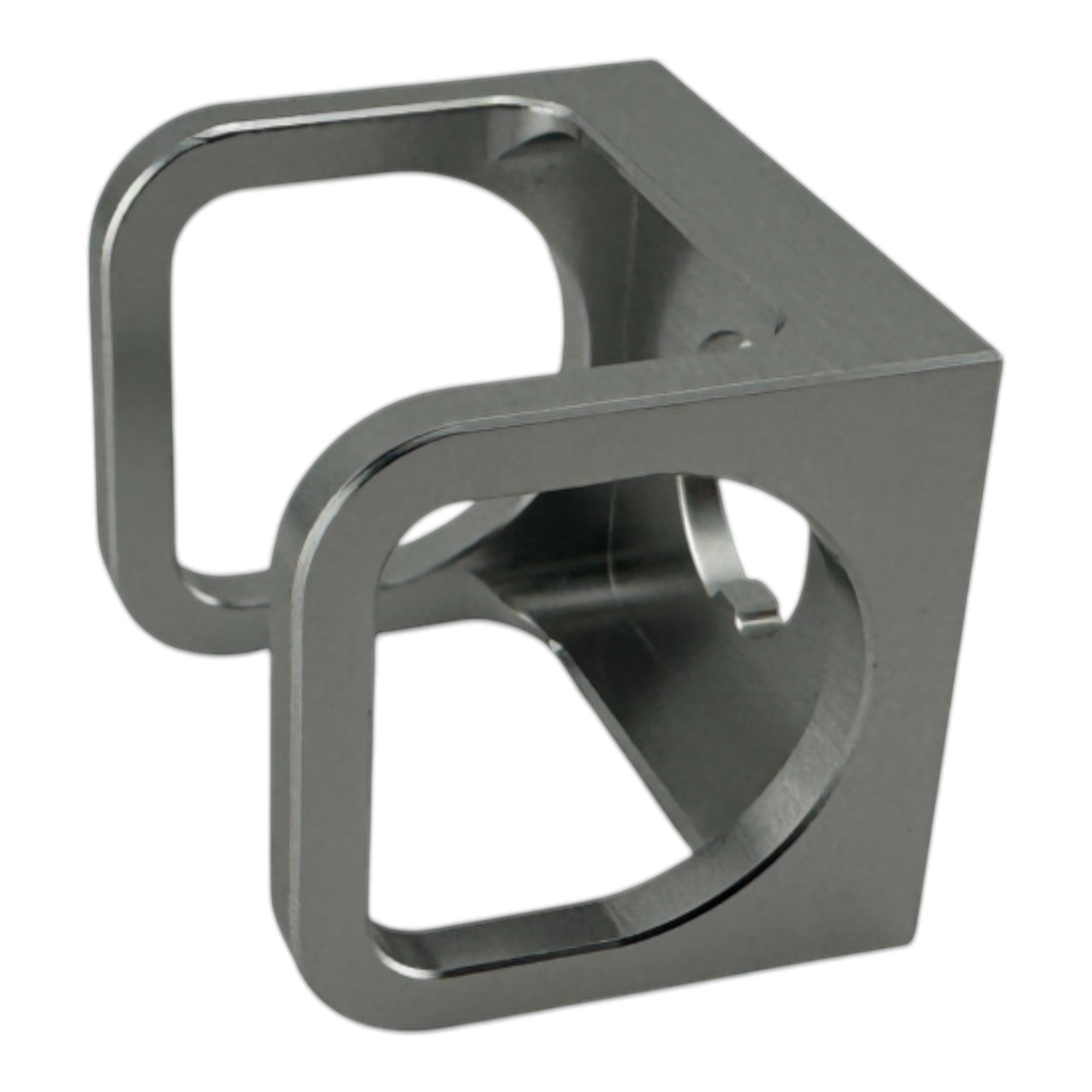 Duskie silver billet aluminum ISS-style toggle switch guard with hinged cover for preventing accidental activation.