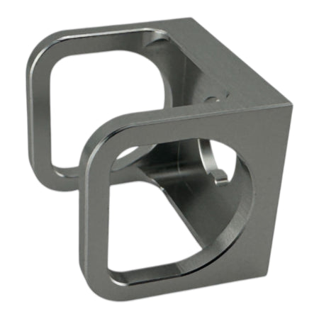 Duskie silver billet aluminum ISS-style toggle switch guard with hinged cover for preventing accidental activation.
