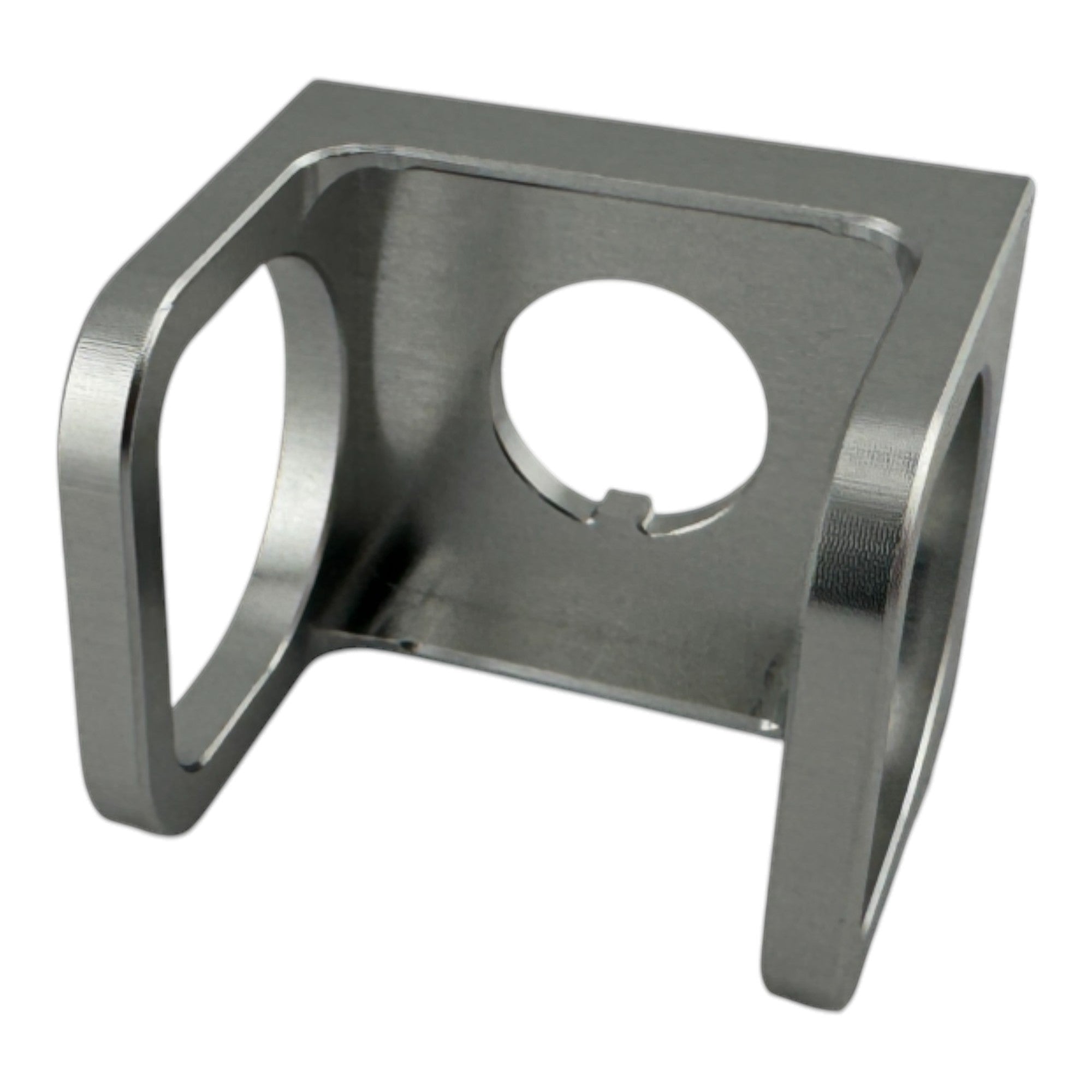 Duskie silver billet aluminum ISS-style toggle switch guard with hinged cover for vintage automotive and industrial use.