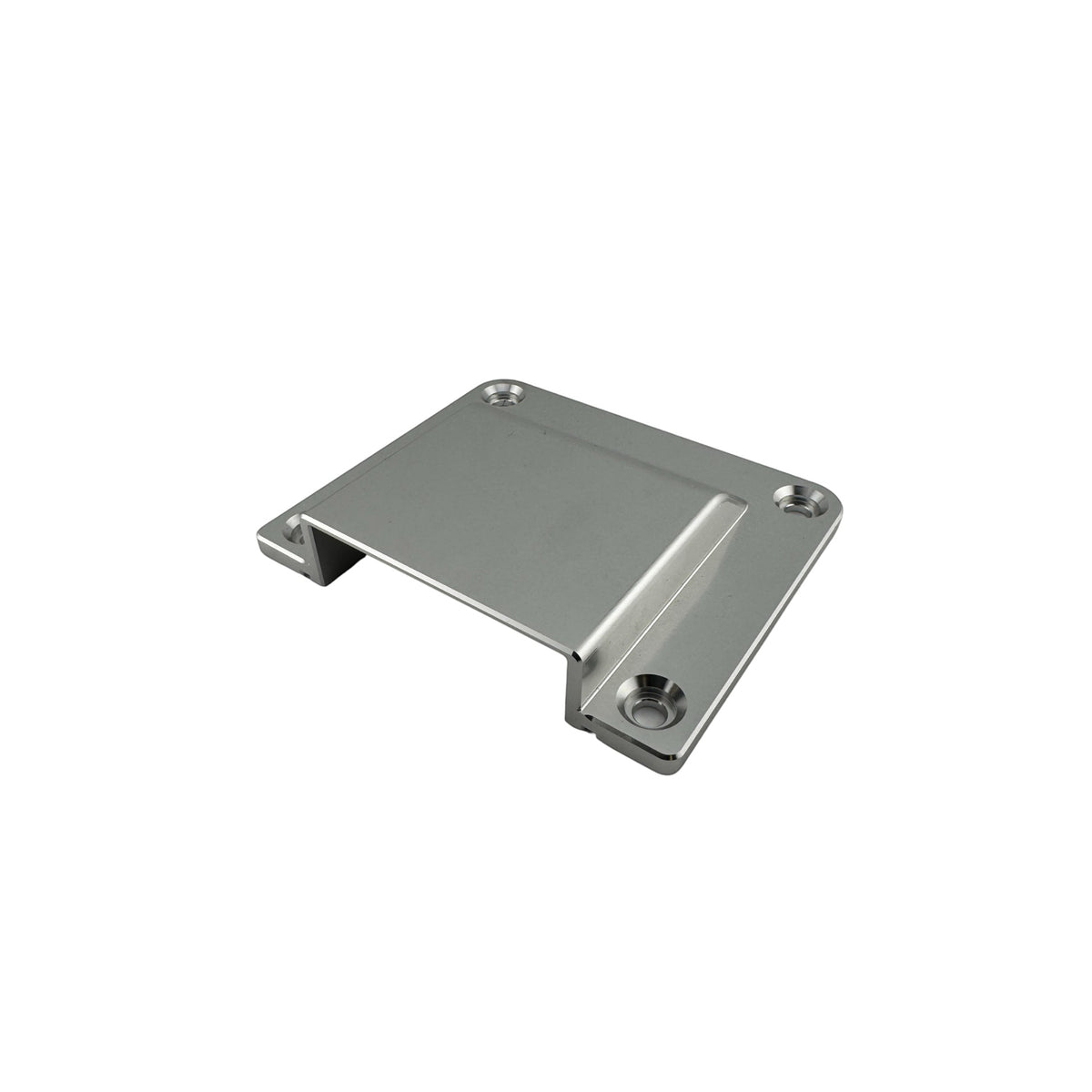 Duskie silver billet aluminum cover for 3-way 50A Anderson connector with stainless hardware.