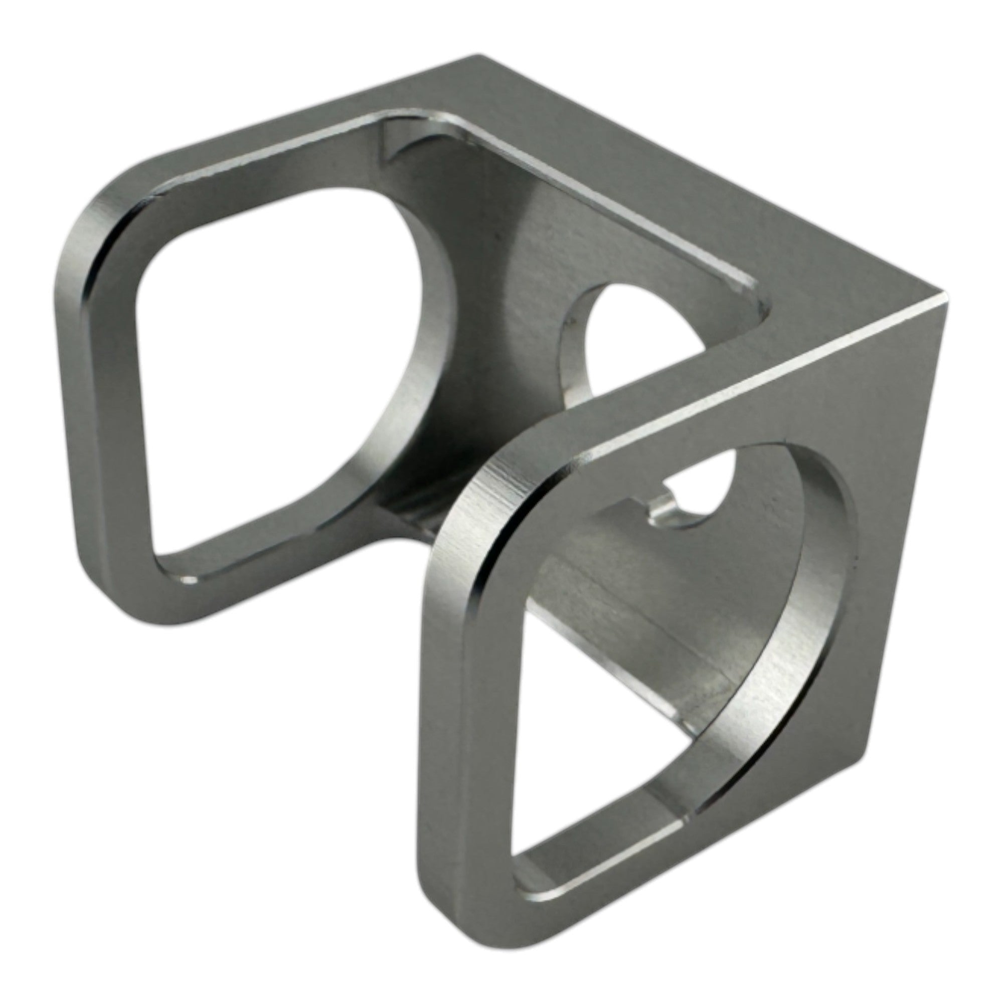 Duskie silver billet aluminum ISS-style toggle switch guard, hinged design for safety.