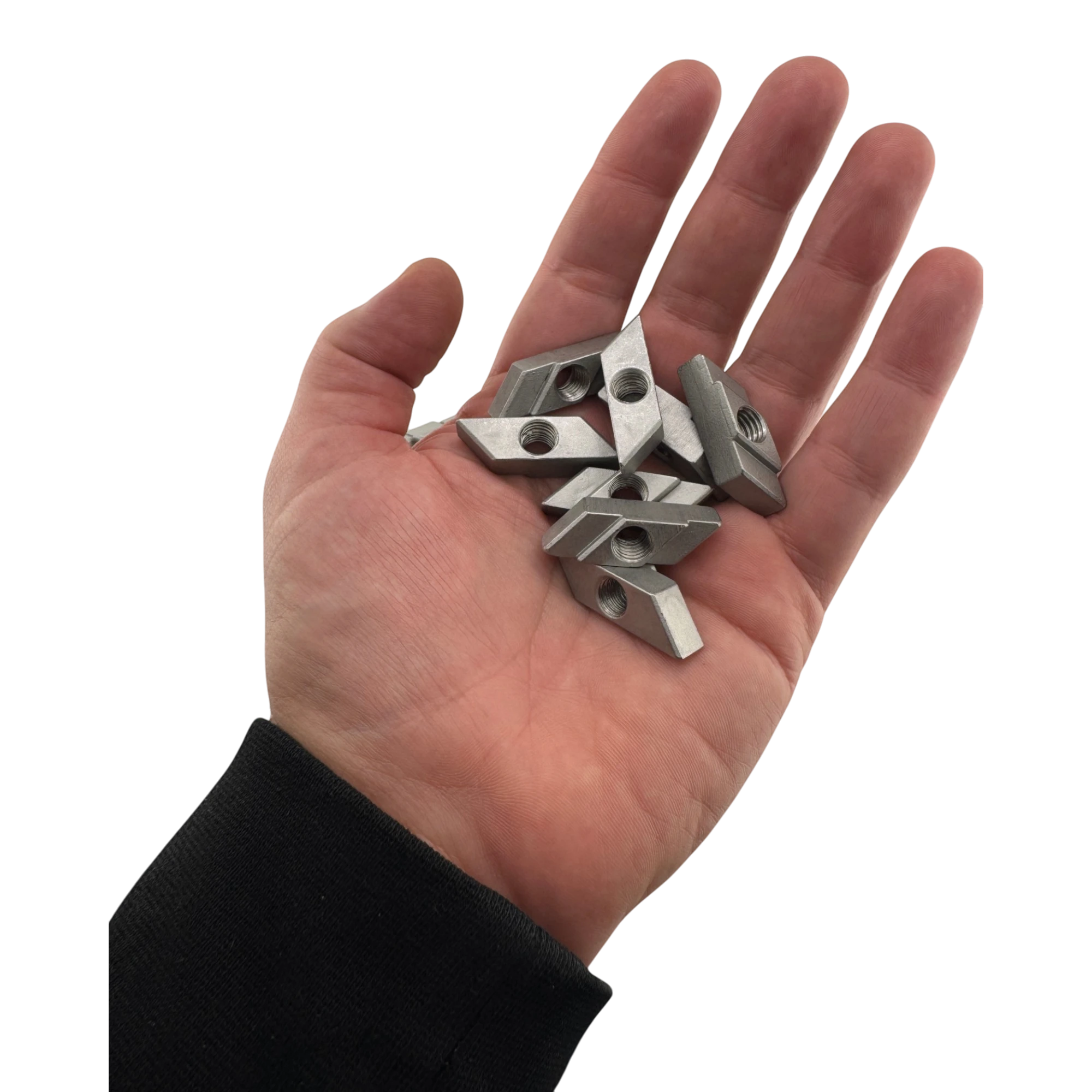 Duskie SS316 stainless steel M8 channel nuts for roof racks with 10mm gap and 21mm chamber. 8-piece pack.