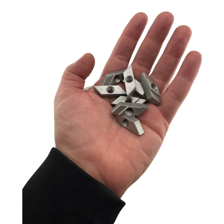 Duskie SS316 stainless steel M8 channel nuts for roof racks with 10mm gap and 21mm chamber. 8-piece pack.