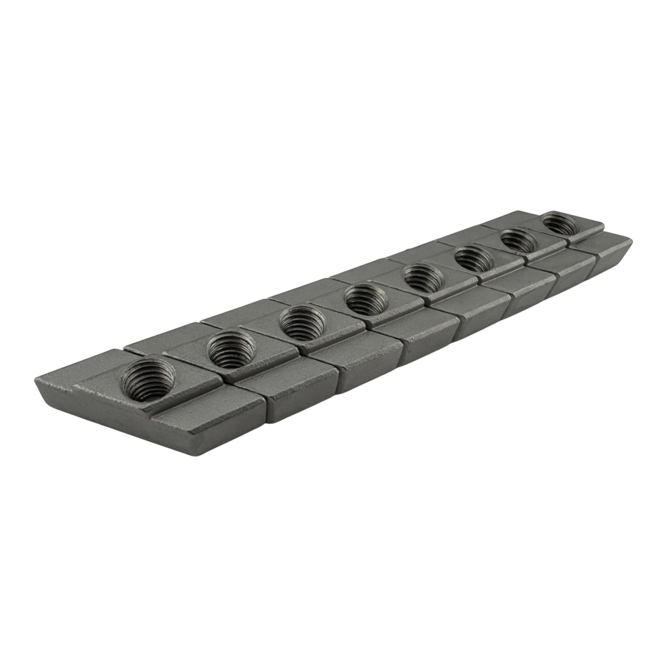 Duskie SS316 stainless steel M8 channel nuts, 8-pack, for roof racks with 10mm gap and 21mm chamber.