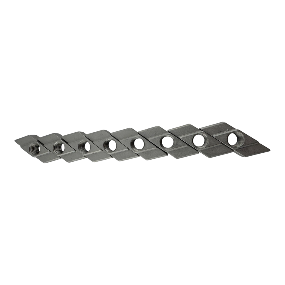 Duskie SS316 stainless steel M8 channel nuts for roof racks with 10mm gap and 21mm chamber. 8-pack.