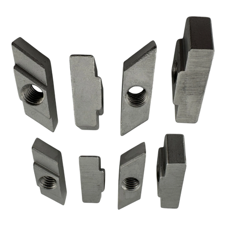 Duskie SS316 stainless steel M8 channel nuts for roof racks with 10mm gap and 21mm chamber. 8-piece pack.