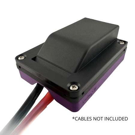 DuskieHere heavy-duty nylon 50A connector roof rack mount in black and purple, designed for rooftop tents and solar power.